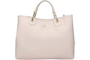 Braccialini Borsa a mano dell’iconica linea BETH manici comodi e chiusura calamita bottone. Presenta tre scomparti, quello centrale con chiusura zip. All'interno della borsa una b