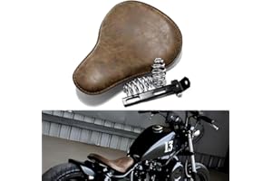 ‎DREAMIZER Bronze Motorrad Solo Sitz,mit Feder Halterung Kit für Chopper Bobber Sportster XL883/1200.