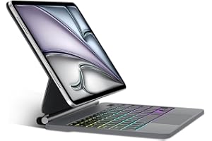 ‎SENGBIRCH SENGBIRCH Magic Tastatur mit Hülle für iPad Air 11" (M3/M2) - Deutsches QWERTZ Hintergrundbeleuchtung Multi-Trackpad Keyboard, Hülle für iPad Pro 11 Zoll 4./3./2./1, Schawarz