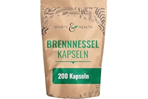 ‎CDF SPORTS & HEALTH SOLUTIONS Brennnessel Kapseln - 200 Kapseln - Hochdosiert 900mg pro Tagesdosierung - Vegan - Ohne Zusatzstoffe – Brennessel