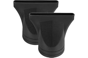 SQUAREZHENBO 2 Pieces Black Non-General Type Salon Hair Dryer Nozzle Replacement Plastic Narrow Concentrator Hair Dryer Wide Nozzle Replacement for Diameter 4.5 cm, Hair Dryer Attachment Nozzle