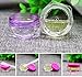 3g/3ml Hexagon Empty Plastic Cosmetic Jars with Lids for Creams/Sample/Make-Up/Glitter Storage Refill Cosmetic Lotion Make up Balm Travel Tester For Xmas Halloween day Present Pink (25) (Purple)