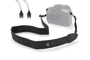 FADBUDS Canvas Neck Shoulder Camera Strap, Washable Adjustable Comfortable Anti-slip Over Shoulder Vintage Sling Straps for Photographers, with Quick Release Buckles Safety Tether for All DSLR SLR Cameras