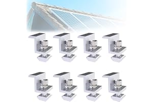 Lizaty 8 Pezzi Staffe Fissaggio Pannelli Solari, Kit di Montaggio per Pannello Solare, Montaggio del Pannello Solare, Pannello Solare Staffa, per Camper, Barca, Auto, Tetti(35mm)