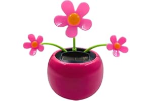NLINLIN Rose Red Solar Powered Dancing Figures, Car Dashboard Decorations Swing Flowers, Bobblehead Flower for Car Solar Powered Toys Car Decoration Ornament Learning and Education Kits