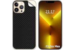 Tumundosmartphone Pegatina Vinilo Autoadhesiva Textura Carbono Compatible con iPhone 13 Pro MAX (6.7)