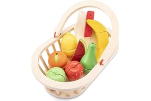 New Classic Toys - 10588 - Kinderrollenspiele - Schneide-Set - Obstkorb