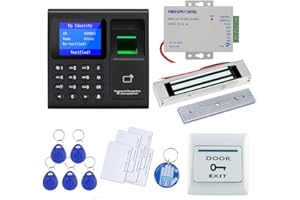 OBO HANDS électrique Kit Complet de Serrure de Porte Clavier de Contrôle d'accès RFID + Fermeture Magnétique + Power + Bouton + Sonnette + 5 Cartes + 5 Keyfobs (K2000 (180kg))