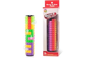 R.Y.TOYS Rotate and Slide Puzzle-Design Patent,Fidget Toys(Restore/Create)8 Colors,15 Layers-Detach Piece for Quick Play,Brain Teaser,Sensory Toys