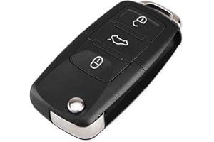 Kelay VW Clé pour VW Golf Mk6 Beetle Caddy Jetta Polo Passat Seat Leon Skoda Sharan Tiguan Touran Transporter Octavia TéLéCommande, Coque Clé VW Caddy, Boitier Clef Touran - 3 Boutons