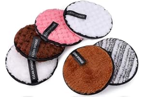 CHUER Toalla Desmaquillante Facial Microfibra Lavable/Reutilizable Maquillaje de Limpieza Facial Almohadillas de Felpa, Remover Paño Desmaquillante, Discos Desmaquillantes de Viaje