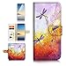 Produktbild (für Samsung Note 8, Galaxy Note 8) Flip Wallet Case Cover & Displayschutzfolie Bundle – a21092 Libelle