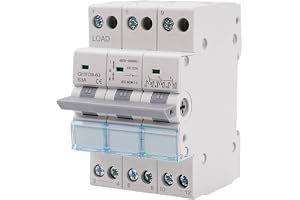 Omkopplare 3P 63A belastningsavskiljare dubbel power manuell transfer isolating Switch AC 400V manuell överföringsbrytare med dubbel effekt med effektdisplay DIN-skena montering.