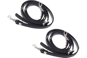 QUEERELELE 2 pièces Bandoulière de rechange réglable Bandoulière avec métal mousquetons Sangle de Sac à Main Remplacement pour sac à bandoulière, sacoche,largeur 1.3 cm Boucle Dorée argentée. (argent)