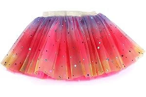 Hykiee Tutu Fille, Deguisement Bebe Enfant Ballet Danse Classique Fille Costume pour Carnaval Fête Anniversaire Cadeaux pour Filles 2 3 4 5 6 Ans, Robe de Princesse Jupe Tulle Rose Femme