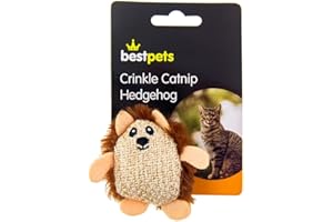 Bestpets CRINKLE HEDGEHOG CAT TOY FILLED WITH CATNIP, cream