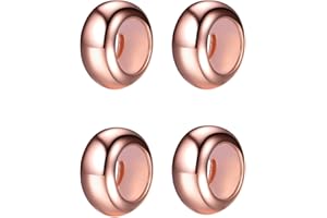 LOVANS Spacer Stopper Lot de 2-10 Breloques en Argent Sterling 925 avec Perles en Caoutchouc Stoppeur Charms Pour Bracelets Européens à Faire soi-même