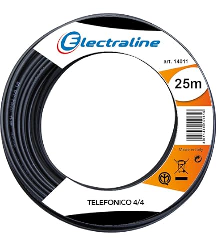 My Brand Maxxistore® Elan Cavo Per Antifurto 100% Rame Schermato, 100 Metri, 2x0.50 + 2x0.22, Bianco