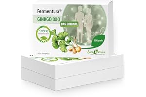 ‎AURA NATURA Aura Natura Fermentura Ginkgo Duo - 3er Pack | Ginkgo Biloba Kapseln | Hochdosiert & Vegan | Fermentierter Extrakt der Ginkgonuss und des Ginkgoblatts - 90 Kapseln