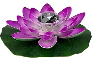Yeehliny Lotus Flower Light, Artificial Floating Lotus Flowers, Solar Light, Solar Lotus Flower, Pool Light, Floating Artificial Lotus Lantern, Solar Light, Pond Decoration (1 Piece)