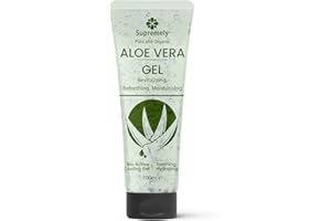 Supremely, Pure Organic Aloe Vera Gel – Hydrating & Soothing Skin Care | Vegan, Cruelty-Free, After Sun Care – 100ml
