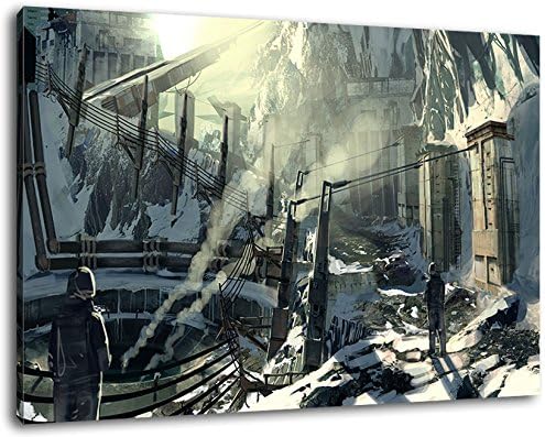 Killzone size 47"x31,5" painting on canvas, XXL huge Pictures completely framed with stretcher, Art print on wall picture with frame