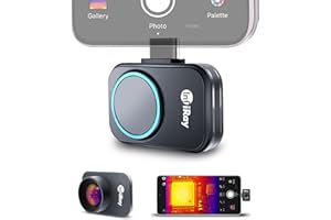 Xinfrared P2 Pro Wärmebildkamera mit 8mm Makroobjektiv, InfiRay-Sensor 256 x 192 Auflösung, Erweiterter Testbereich -20℃ bis 600 ℃, 9g Metallische Konstruktion, für Android USB-C Phones/Pad
