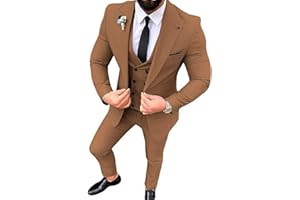 BOTONG Hommes 3 PC Slim Fit Notch Revers Costumes Simple Boutonnage Mariage Smoking Bal Costumes Veste Gilet Pantalon