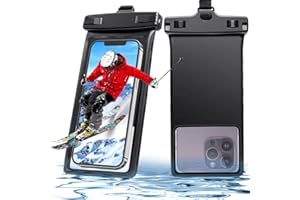 Lucrave wasserdichte Handyhülle Handytaschen, IPX8 Unterwasser Wasserfeste Hülle Bag bis 7 Zoll, Waterproof Phone Case Kompatibel mit iPhone 16 15 14 13 12 11 Pro Max Samsung S22 S23, Schwarz