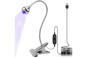 SHUWOSMART Lampe UV Sèche Ongles 5W Lampe de Polymérisation de Colle Lampe UV Ongles Gel Pose Americaine Traitement Ultraviolet UV Lumière