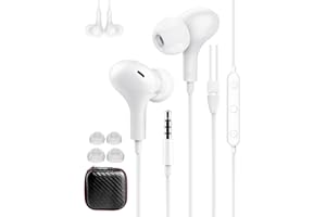 Écouteurs filaire 3,5 mm, écouteurs intra-auriculaires magnétiques ACAGET Écouteurs 3,5 mm,Écouteurs antibruit avec microphone pour iPhone 6S Plus/iPad 9,Huawei P40/30 Lite,Samsung S10/A12/A71/A51/A72
