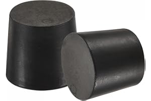sourcing map Tappo conico in gomma da 26 mm a 31 mm per provette solide tappo nero per laboratorio casa 10 pezzi