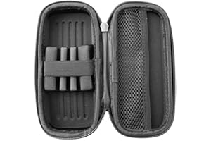 JAYRUIT Estuche rígido para dardos, organizador de puntas, soporte para ejes, bolsa de transporte para 3 ejes de dardos y punta de vuelo, como lo muestra la imagen, Compacto