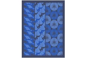 Le Jacquard Français 28541 Yukata Indigo - Paño de cocina (80 x 60 cm, algodón), diseño de yukata