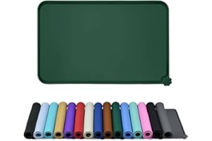 Reopet Silicone Pet Feeding Mat, Waterproof Dog & Cat Food Mat with Raised Edges, Prevent Spills, Multiple Colors & Sizes for Pets
