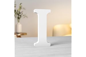 Aruatu 8 Inch Wood Letters - Unfinished Standing Decorative Wall Letters for Craft & Party Projects (I)