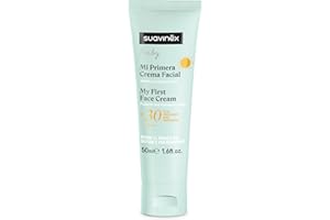 Suavinex, Crema Facial para Bebés, Loción Hidratante Diaria con Protección Solar SPF30. Antipolución y Detoxificante. Para la Cara. 80% Ingredientes de Origen Natural, 50 ml