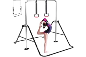 FBSPORT Children's Gymnastics Bar with Adjustable Heights and Gymnastics, Foldable Gymnastics Bars, Gym Bar, Outdoor Indoor Expandable Junior Home Equipment Bars for Children's Home Training