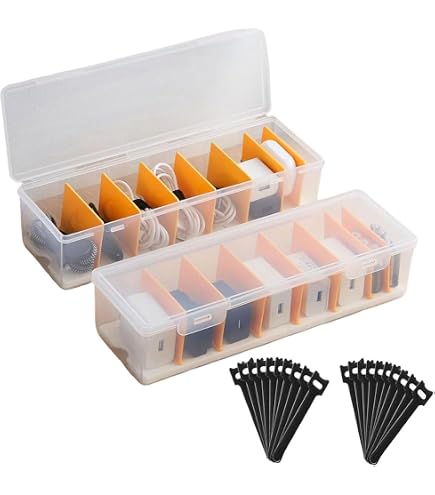 Elektrischer Kabel-Organizer 2er Set – Kabelbox Groß + Klein Für Powerstrips & Ladegeräte