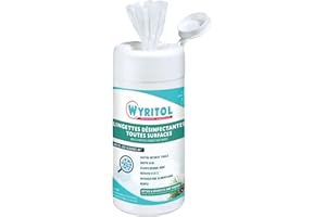 WYRITOL - Lingette désinfectante surfaces - nettoie et désinfecte - Sans rinçage - Usage unique - Multi usages - 120 pièces- Fabrication Française