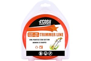 COSY GARDEN TOOLS Linea di tagliabordi di qualità Commerciale, Corda per mangiatori di Erbacce del penta1gono, in Nylon di Alta qualità (3.3mm x 58m)