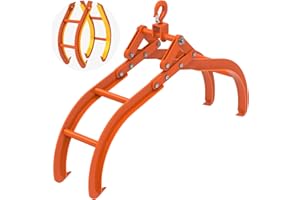 Insaga Holzzange Klauenhaken, 81cm Holzscheit Hebezange Schwerlastgreife Holzklaue Rutschfeste Holzrückezange 4-Klauen-Holzgreifer Großes Tragvermögen, Werkzeug zum Ziehen, Tragen und Rollen
