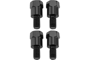 Be In Your Mind 4 adattatori M8 da 32 mm per montaggio su specchietti retrovisori per moto, destro e sinistro, filettatura da 8 mm a 8 mm, vite di regolazione dell'altezza, per manubrio, specchietti