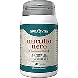 ERBA VITA Integratore Alimentare Di Mirtillo Nero - 60 Capsule - Fonte naturale di antocianosidi