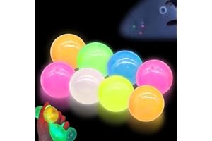EZNAOBO Glorbs Glow-in-the-Dark Sticky Balls - Luminous Ceiling Balls for Stress and Anxiety Relief - Kids and Adults (8pcs Random)