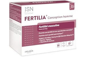 ISN - Fertilia® Conception Homme - Complément alimentaire à base de Carnitine, Coenzyme Q10 & vitamines - Favorise une fertilité & reproduction normales chez l'homme - Cure 30 jours