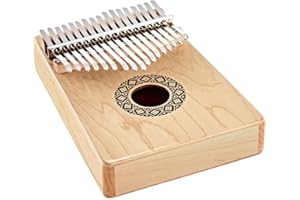 Sonic Energy Sound Hole Kalimba – 17 notes, do majeur – Pour la méditation, le yoga, la percussion – Bois d'érable – Accessoires inclus (KL1709H)