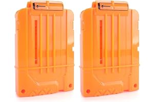 TiGog 2 Stück Clip Magazine für Nerf N Strike, 6-Darts Pfeile Clip Magazin, Schnell Nachladen Darts Pfeile Clip Magazin für Nerf N-Streik Elite Series Spielzeuggewehre, Orange