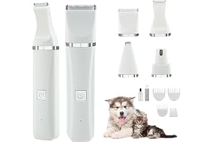 CUPEOHOME Pet Clippers Kit, Waterproof Low Noise Rechargeable Cordless Pet Shaver Trimmer Waterproof Portable Pet Trimmer Kit for Dog and Cat Pet Grooming