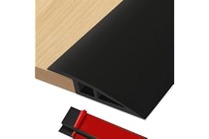 BOYIFEIJIE Golvnivåskillnads tröskel, 1 m x 5 cm Självhäftande PVC golvfogprofil, övergångsprofil för golvskillnader 5 mm ~ 10 mm